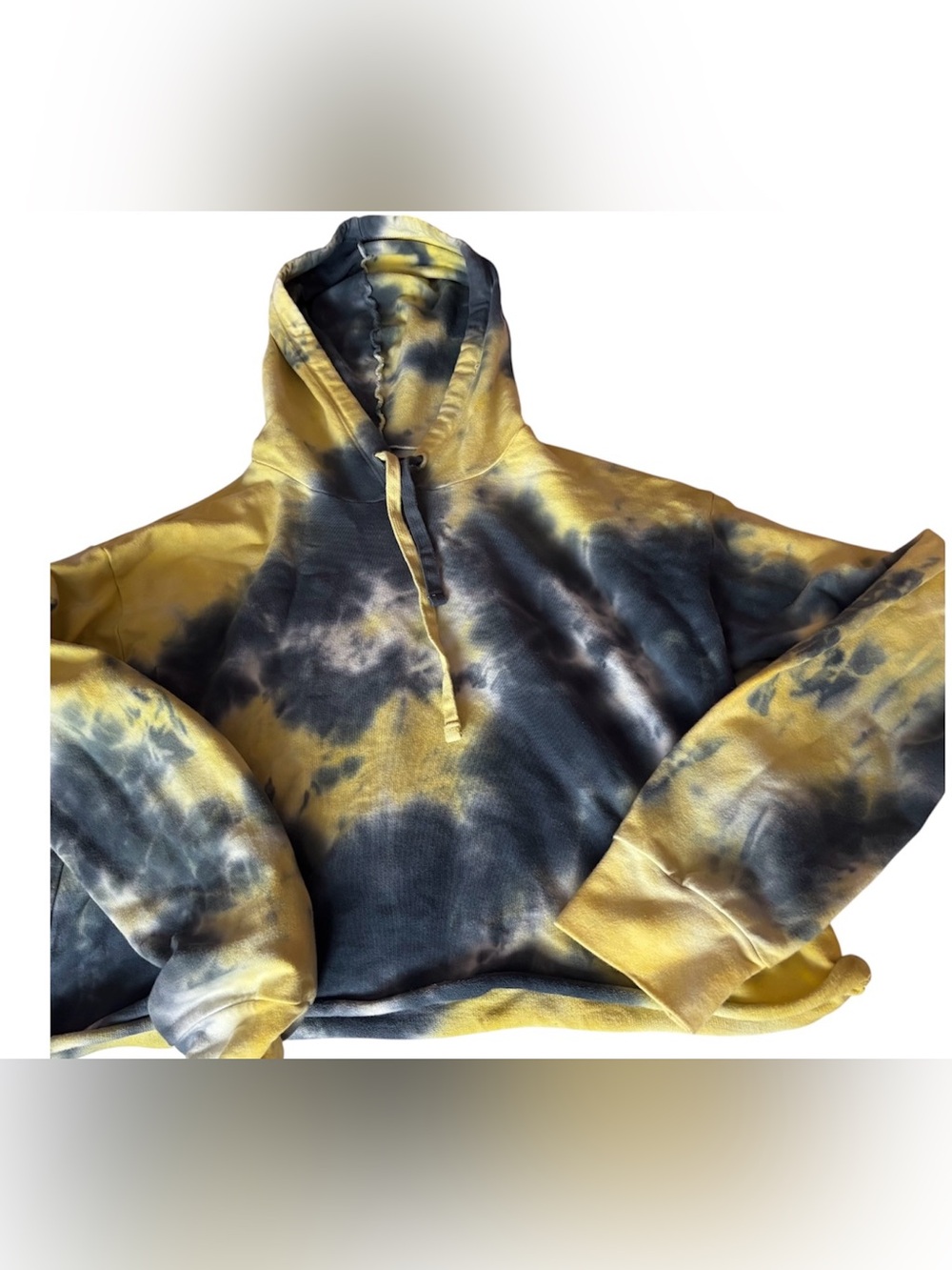 CARBON 38 cropped hoodie sweatshirt size S great condition yellow blue